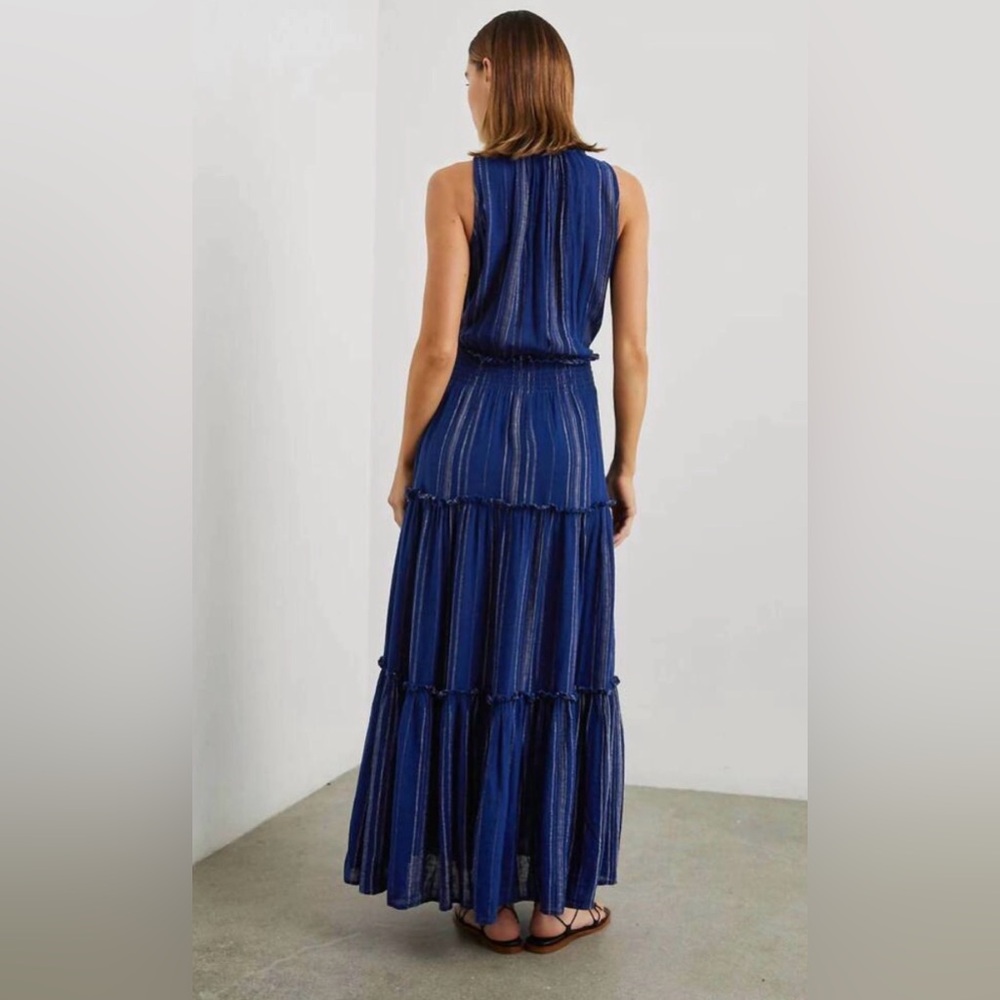 Rails Loulou Linen-Blend Maxi Dress in Blue, Size Small - Picture 5 of 12
